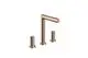 AXOR-HG-AXOR-Uno-3-Loch-Waschtischarmatur-200-mit-Zerogriffen-und-Zugstangen-Ablaufgarnitur-Polished-Red-Gold-45133300 gallery number 1